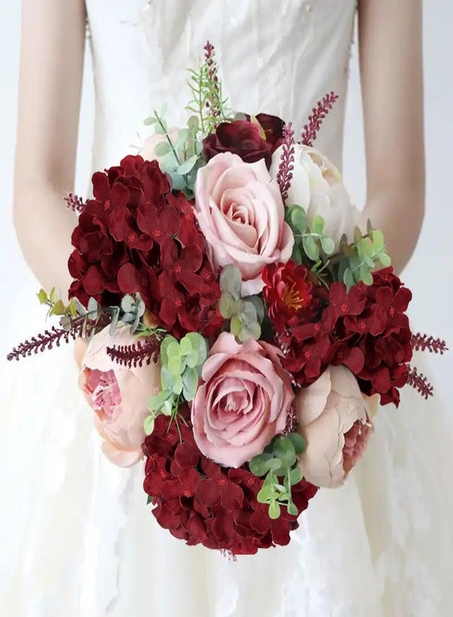 WEISPARK مجموعة زهور الكوبية الاصطناعية من ويسبارك، 100 قطعة، زهور حريرية كاملة مع سيقان، مثالية لحفلات الزفاف والمناسبات المنزلية وحفلات استقبال المولود (لون عنابي). - Image 5